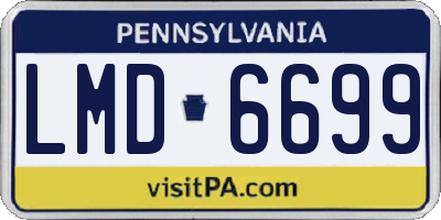PA license plate LMD6699