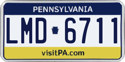 PA license plate LMD6711