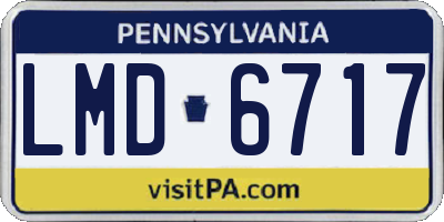 PA license plate LMD6717