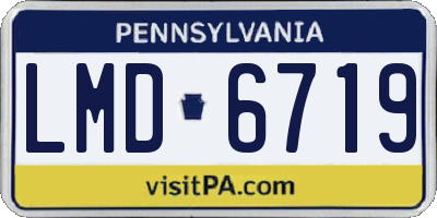 PA license plate LMD6719