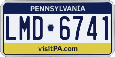 PA license plate LMD6741