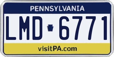 PA license plate LMD6771