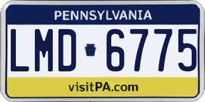 PA license plate LMD6775
