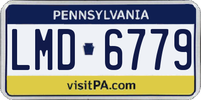 PA license plate LMD6779