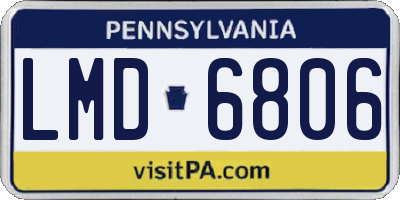 PA license plate LMD6806