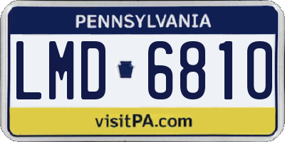 PA license plate LMD6810