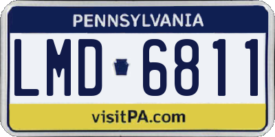 PA license plate LMD6811