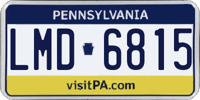 PA license plate LMD6815