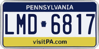 PA license plate LMD6817