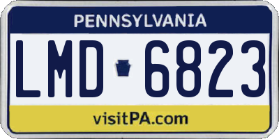 PA license plate LMD6823