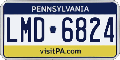 PA license plate LMD6824