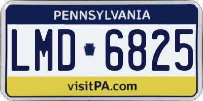 PA license plate LMD6825