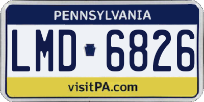 PA license plate LMD6826