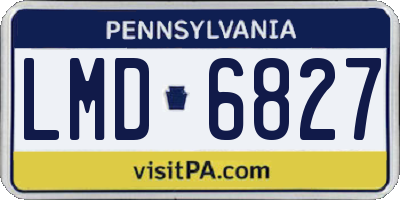 PA license plate LMD6827