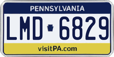 PA license plate LMD6829