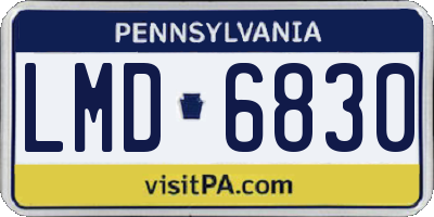 PA license plate LMD6830