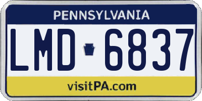 PA license plate LMD6837