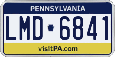PA license plate LMD6841