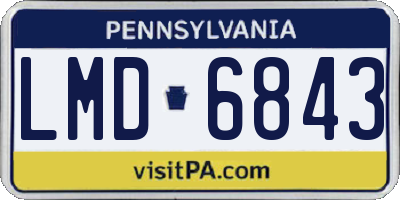 PA license plate LMD6843