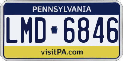 PA license plate LMD6846
