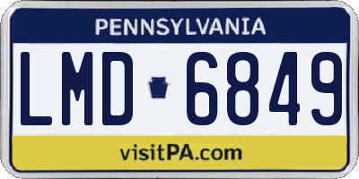 PA license plate LMD6849