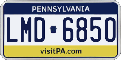PA license plate LMD6850