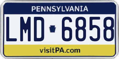 PA license plate LMD6858