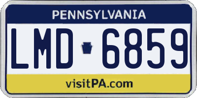 PA license plate LMD6859