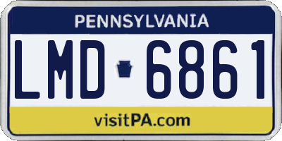 PA license plate LMD6861