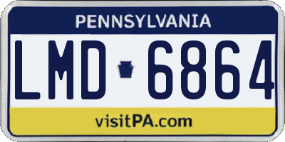 PA license plate LMD6864