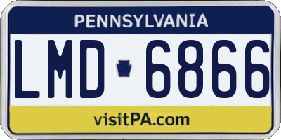 PA license plate LMD6866