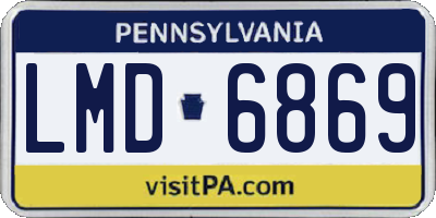 PA license plate LMD6869