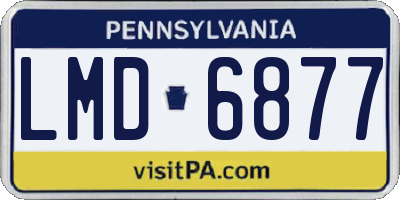 PA license plate LMD6877