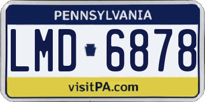 PA license plate LMD6878