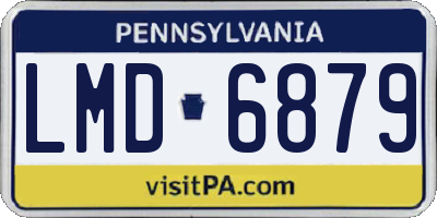 PA license plate LMD6879