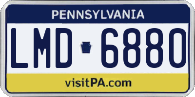 PA license plate LMD6880