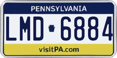 PA license plate LMD6884