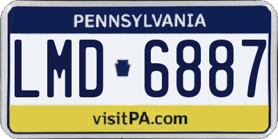 PA license plate LMD6887