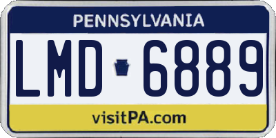 PA license plate LMD6889