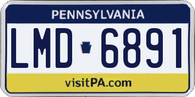 PA license plate LMD6891