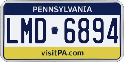 PA license plate LMD6894