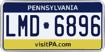 PA license plate LMD6896