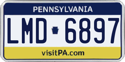PA license plate LMD6897