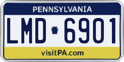 PA license plate LMD6901