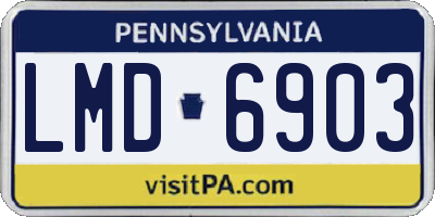 PA license plate LMD6903