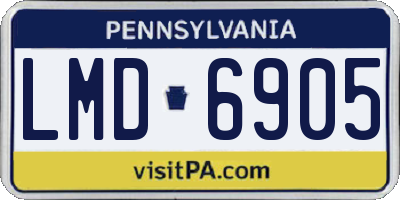 PA license plate LMD6905