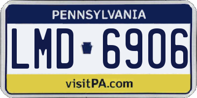 PA license plate LMD6906