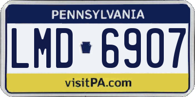 PA license plate LMD6907