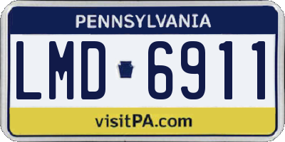 PA license plate LMD6911