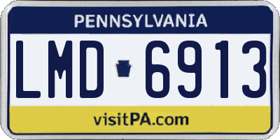PA license plate LMD6913